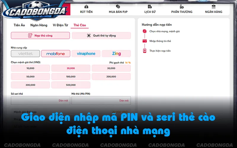 Nạp tiền bằng thẻ cào điện thoại phù hợp khi Ngân hàng bảo trì