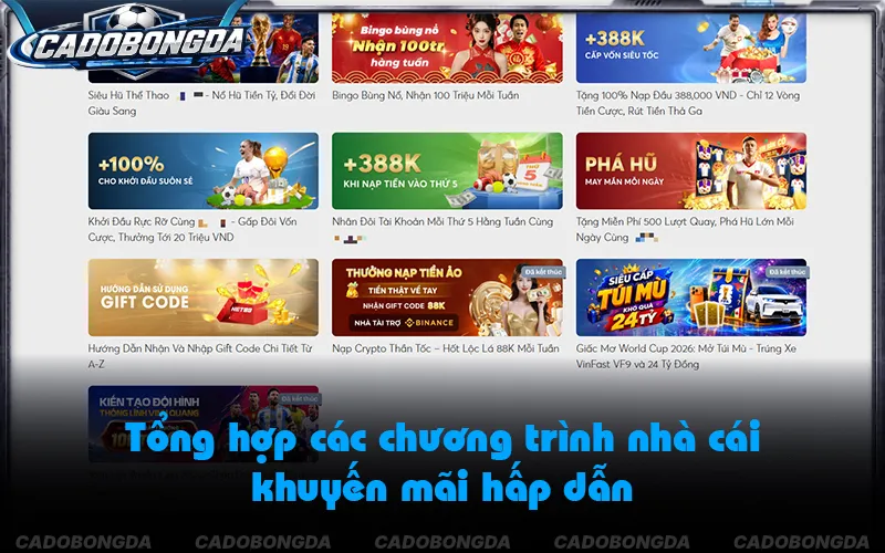 Các dạng ưu đãi phổ biến tại các trang cược
